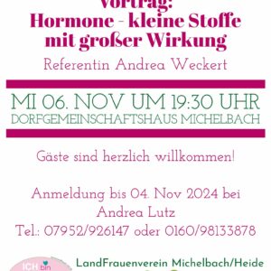 Vortrag: Hormone am 6. 11.2024