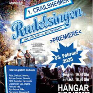 1. Rudelsingen im Hangar am Montag 3. Februar 2025